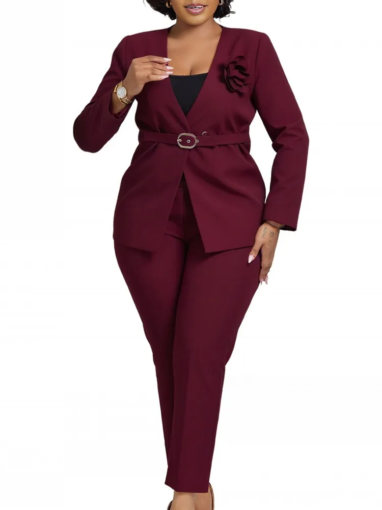 Ensemble de mode pour femmes 2 pièces ensembles nouveauté correspondant deux pièces ensembles à manches longues blazer haut et pantalon costumes tenues vêtements