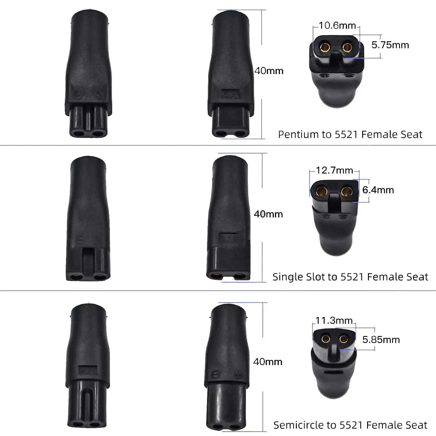 Caricabatterie per rasoio universale 8 in1 con Set di cavi di ricarica 15v e 4.3v per Philips Norelco HQ8505 One Blade A00390 Braun