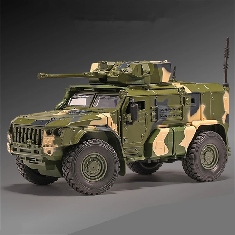 1:32 Alloy Tiger Armored Car Truck Model Diecasts Metal Toy Off-road Vehicles Model Military Explosion Proof Car Model Kids Gift