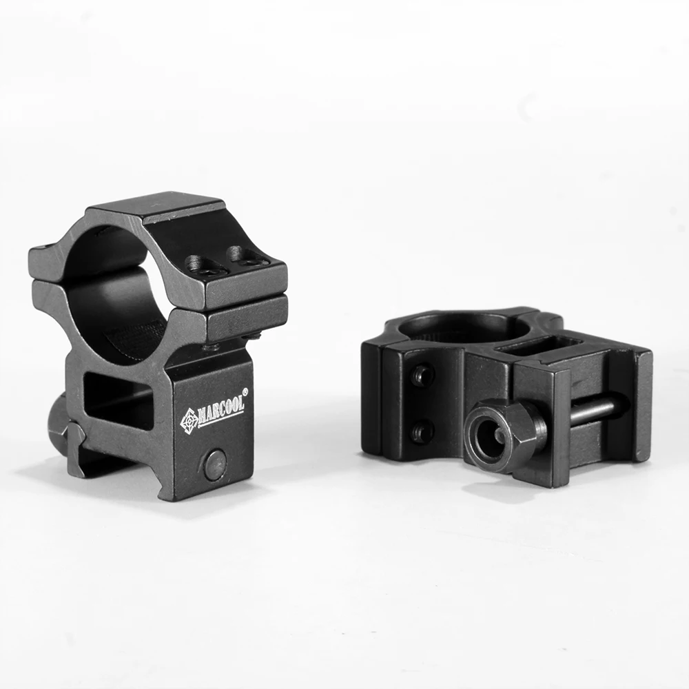 Marcool 2PCS Hunting Rifle Scope Mount Ring for Dia 25.4mm Tube Scopes 11mm 20mm Dovetail Picatinny Flashlight Mount