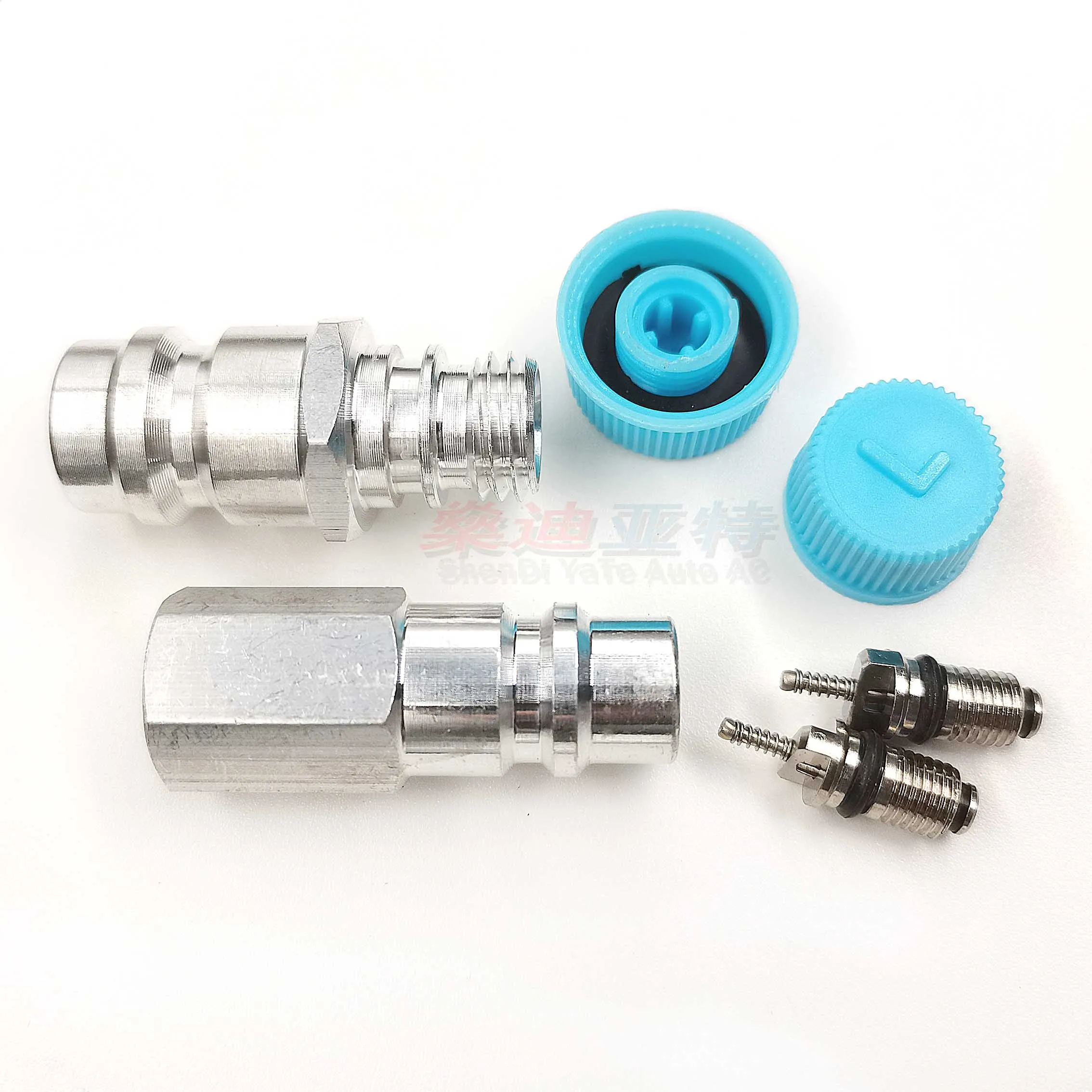 (5 pairs) Retrofit High/Low Side A/C Service Charge Port Ball Valve Cores With Caps Auto Air Conditioner System For GM VW