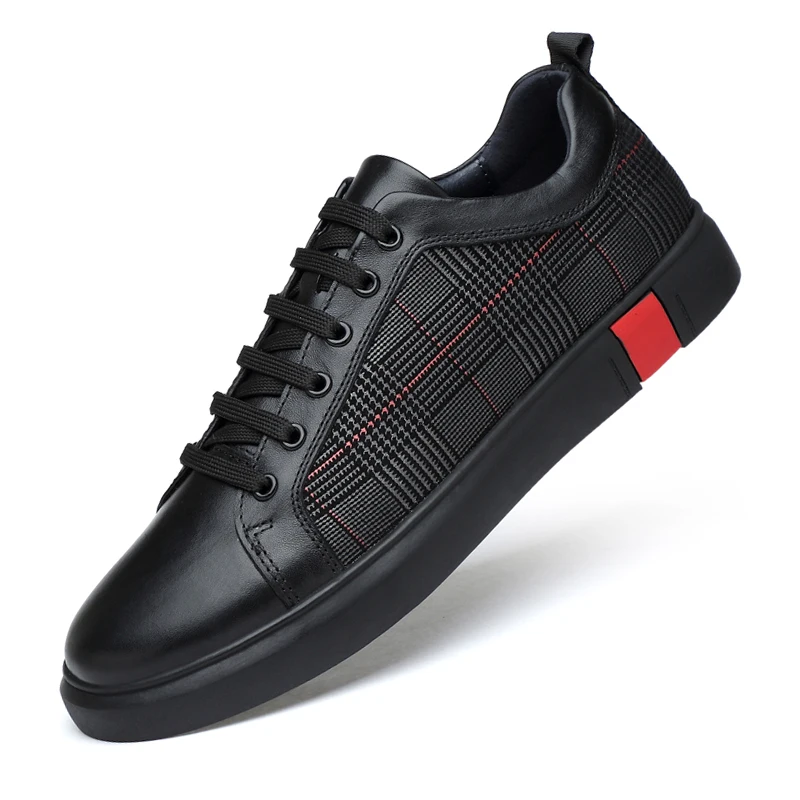 

Fashion Trendy Skateboarding Shoes Men Leather Sneakers Casual Shoes Luxury Brand Designers