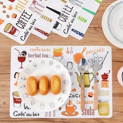 4PCS Placemats PVC Table Mat Kids Tableware Cartoon Dining Table Disc Pads Coasters Napperon Plate Bar Tapete De Lugar 40*28cm