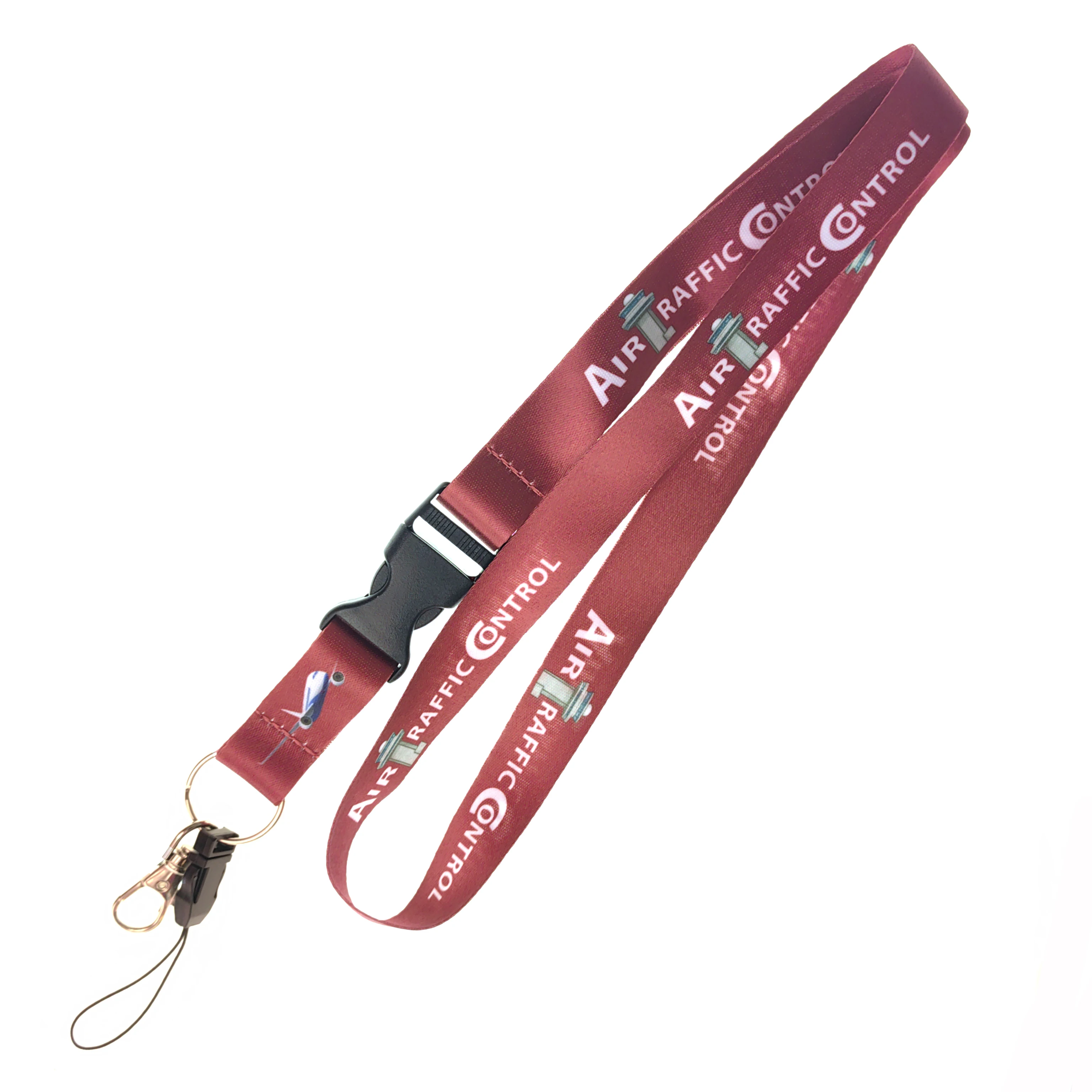 1PC Fashion Lanyard Key Chain With Snap Buckle Airplane Personnel Christmas Gift Work Badge ID Card Lanyard Halterneck