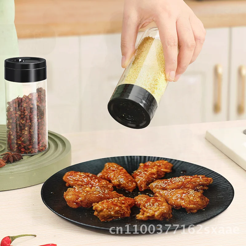 

Transparent Rotating Seasoning Tank Household Outdoor Barbecue Seasoning Bottle Pepper Powder Control Material Modern Minimalist