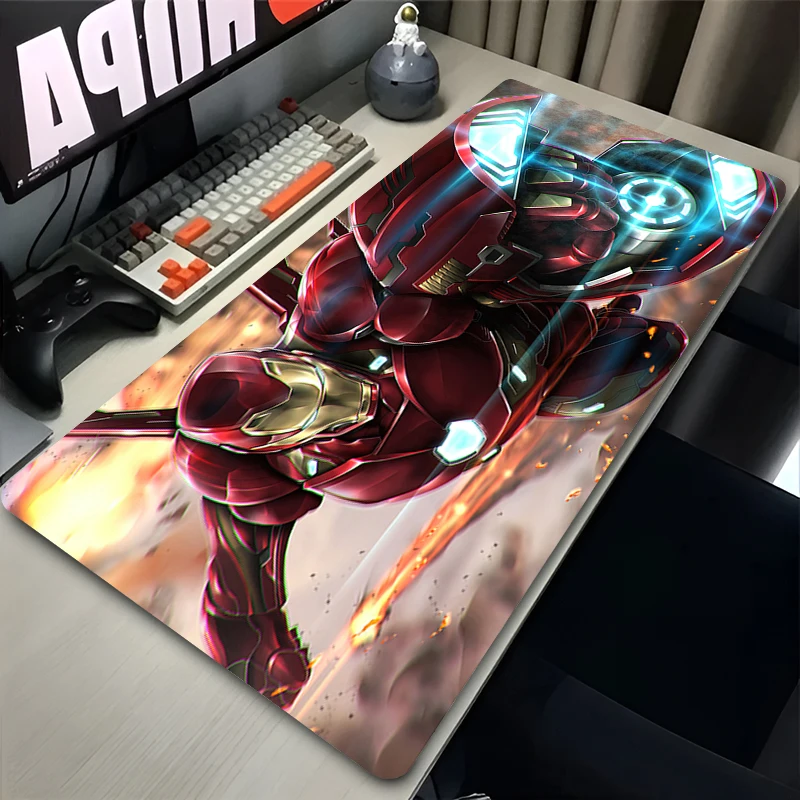 Red Marvel Movie Mouse Pad Anime HD Non Slip Keyboard Mousepad Suitable For Office Desk Laptops Gaming Accessories Rubber XXL