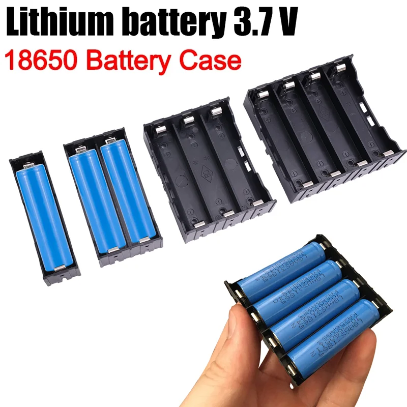 DIY ABS 18650 Power Bank Cases 1X 2X 3X 4X 18650 Battery Holder Storage Box Case 1 2 3 4 Slot Batteries Container Hard Pin New