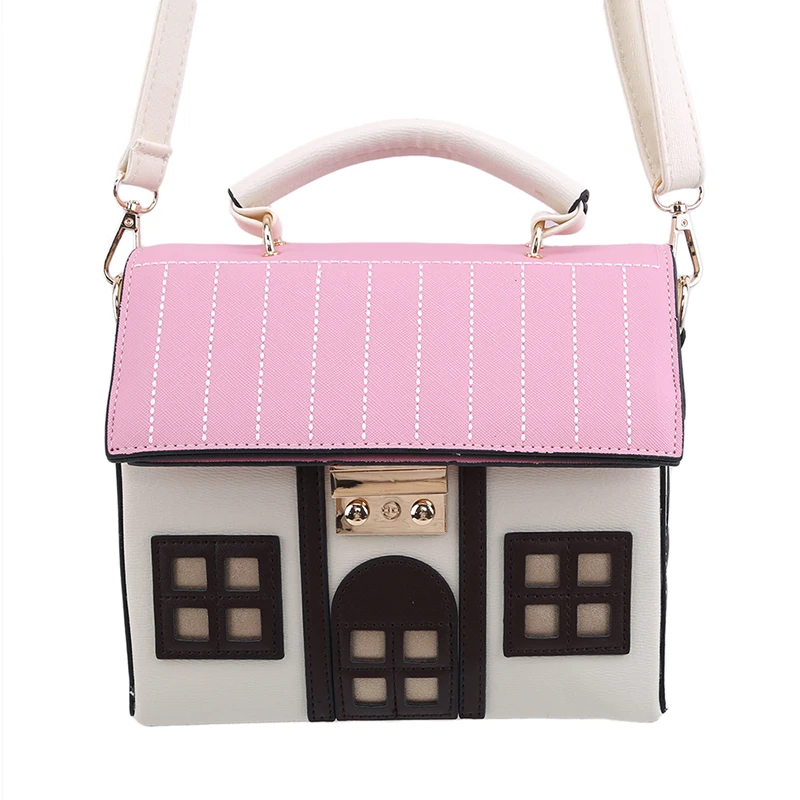 Personality House Shaped Leather Women Handbags Fashion Creative Girl Messenger Crossbody Bag Shoulder Bag Bolsa Feminina