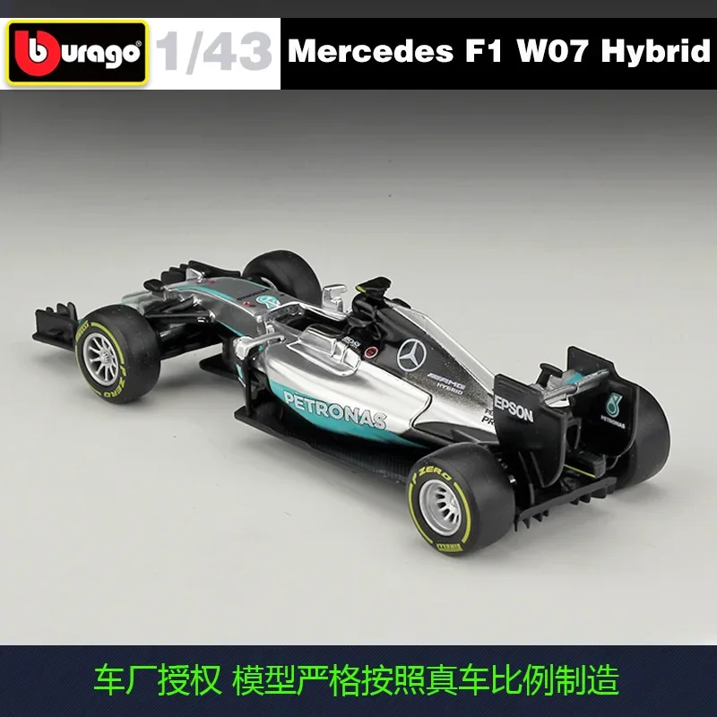 Bburago 1:43 Mercedes-benz 2016 F1 Race W07 #6 #44 Car Simulation Alloy Car Model Rosberg Hamilton