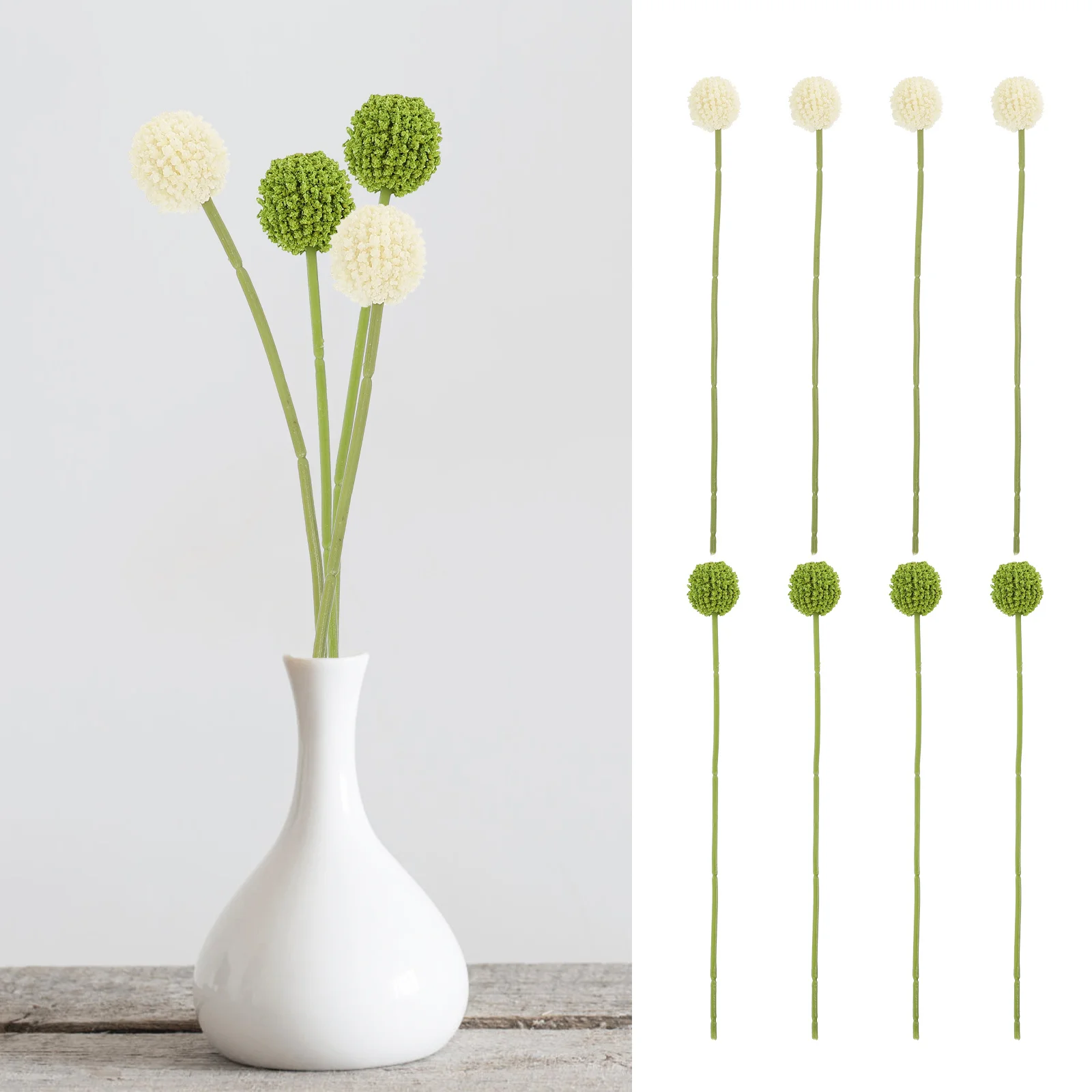 

8pcs Simulated Craspedia Flowers Realistic Gold Fruit Decor For Wedding Diy Table Centerpieces Home Office Party Scene Ornaments