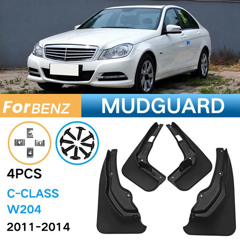 

4 шт., брызговики для Mercedes Benz W204 C-Class 2011-2014 C180 C200 C300