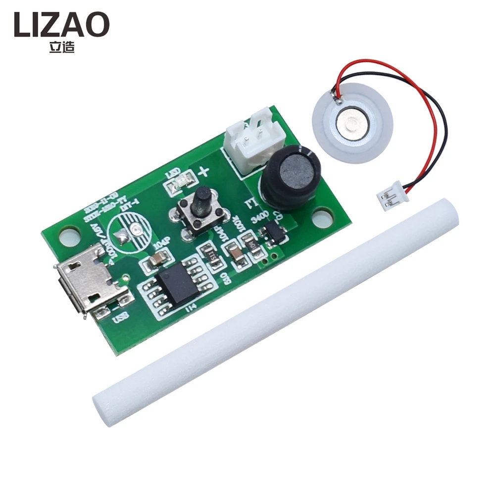 LIZAO USB Powered Humidifier DIY Module Mist Maker Driver Circuit Board with Atomization Film Oscillating Atomizer Sheet