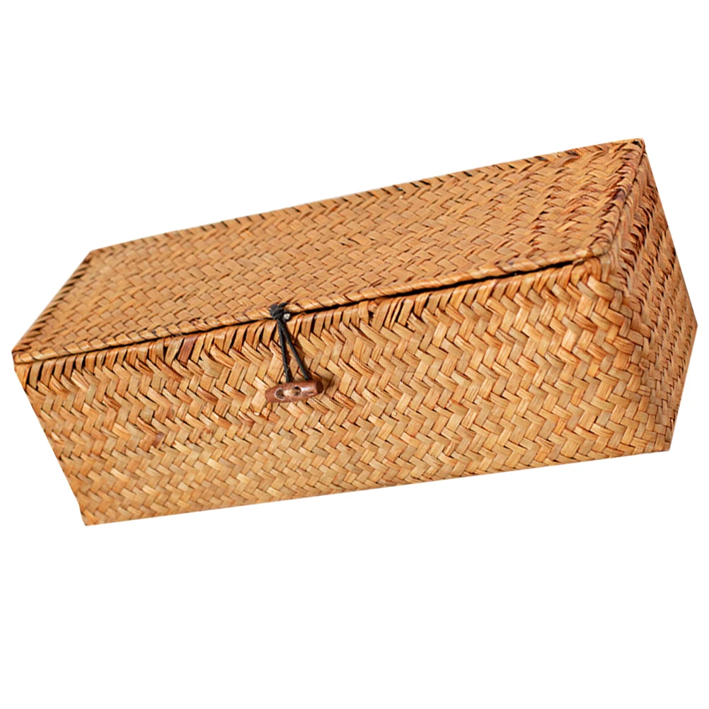 

3pcs Woven Seagrass Storage Baskets Desktop ganizer Tea Cup Holder Farmhouse Style Coffee Jewelry Box