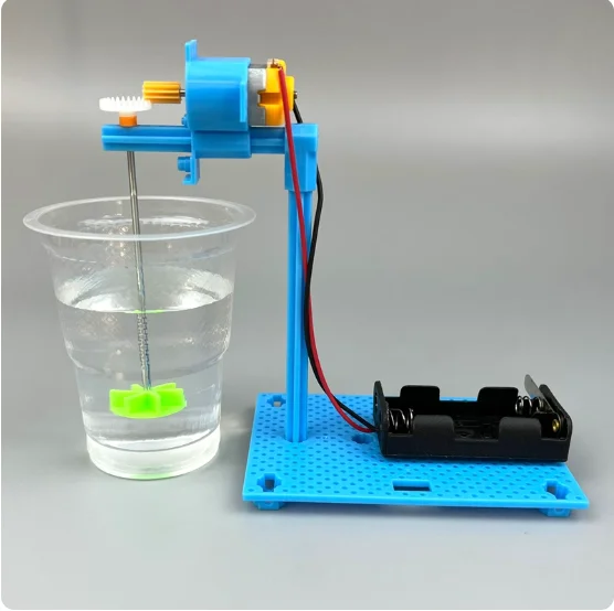 Self made mixing machine, electric vortex tornado, elementary school student science experiment
