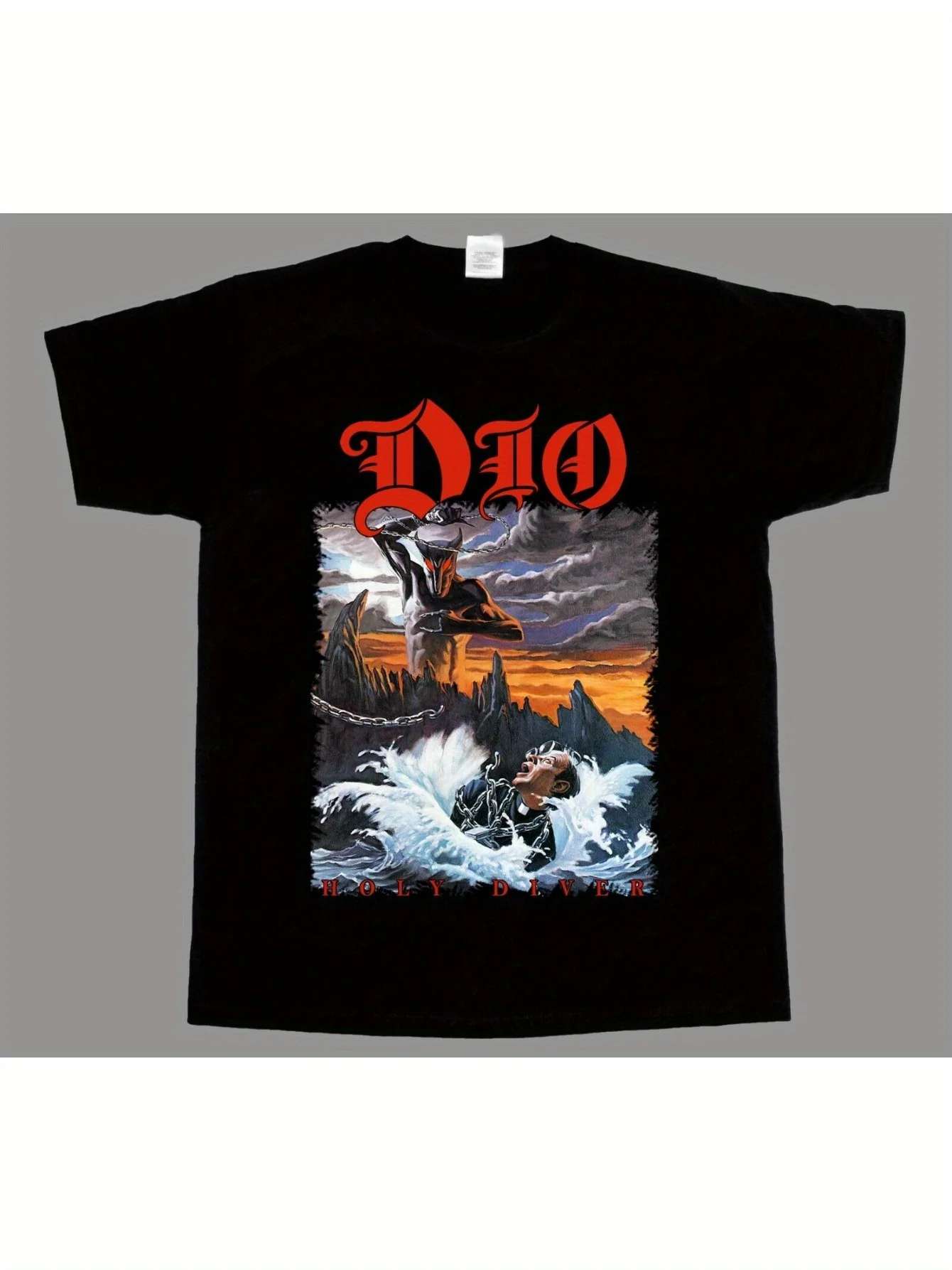 

Простая футболка-DIO Holy Diver мужская черная с рисунком