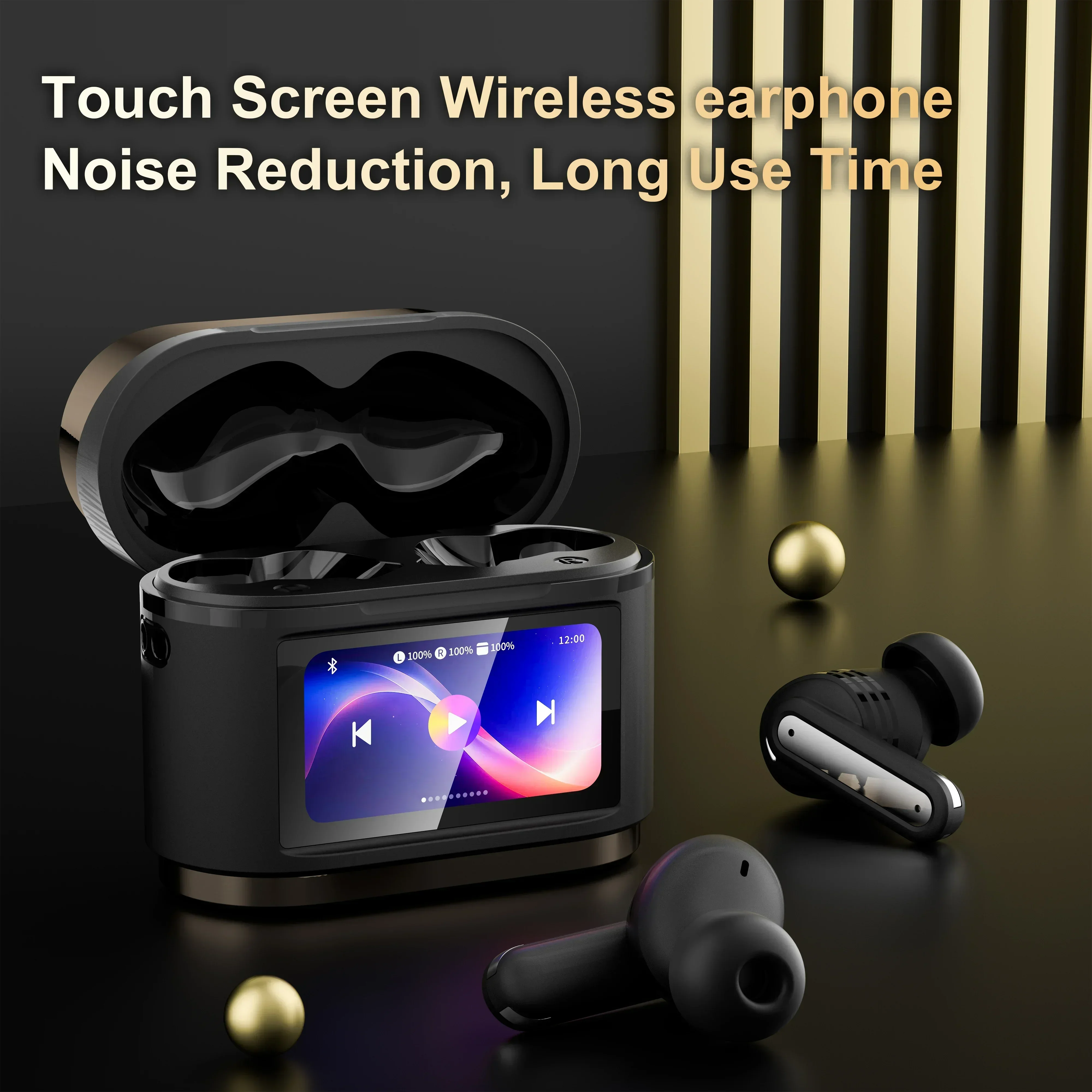

Xiaomi BD2 Bluetooth-наушники с двойным шумоподавлением и цифровым экраном и интеллектуальными сенсорными беспроводными наушниками
