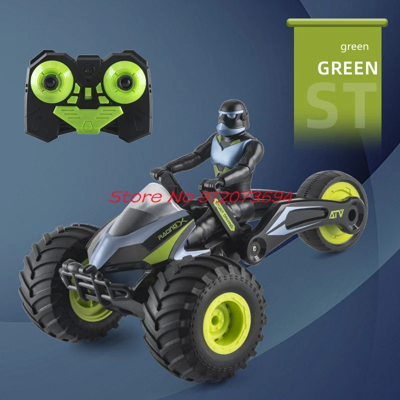 Dual Mode Deformation High Speed Remote Control Motorcycle 30Mins Cool Lighting And Sound Effect 360 ° Rotating RC Tricycle Car