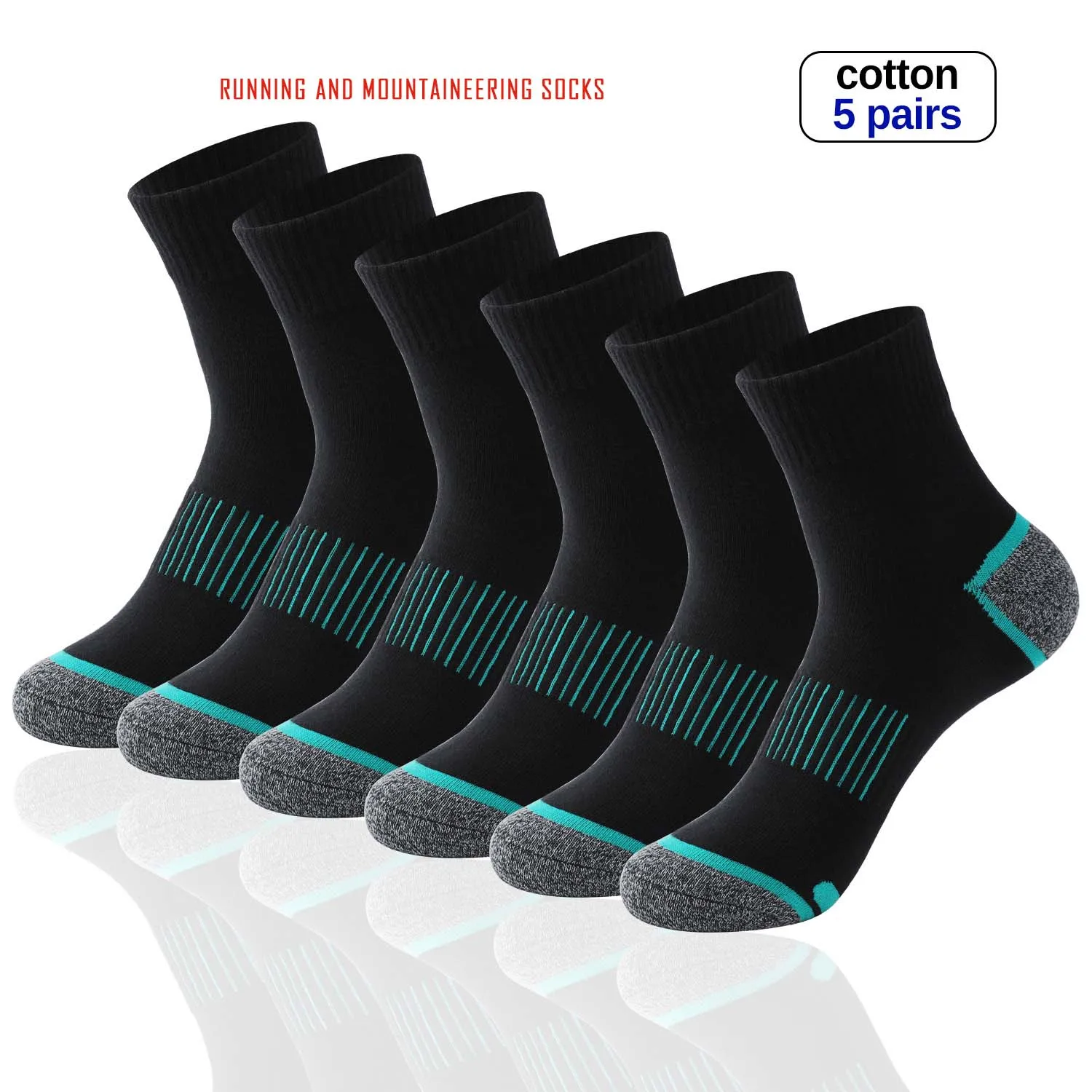 

5 Pairs High Quality Men's Socks Casual Breathable Running Sports Socks Male Cotton Socks Winter Black Socks Men Large