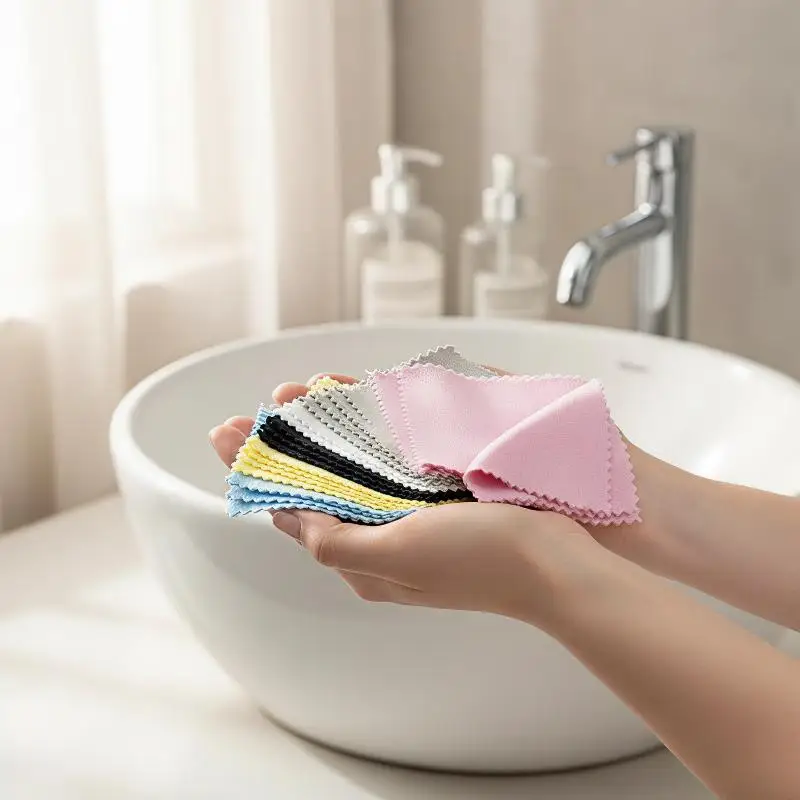 10pcs Polish Polishing Cloth Silver Color Cleaning Polishing Cloth Soft Clean Wipe Wiping Cloth For Silver Gold Jewelry Tools