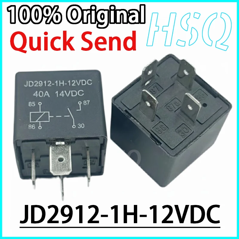 

1PCS JD2912-1H-12VDC JD2912 Brand New Original Automotive Relay Normally Open Four Pin 40A Pin 12V