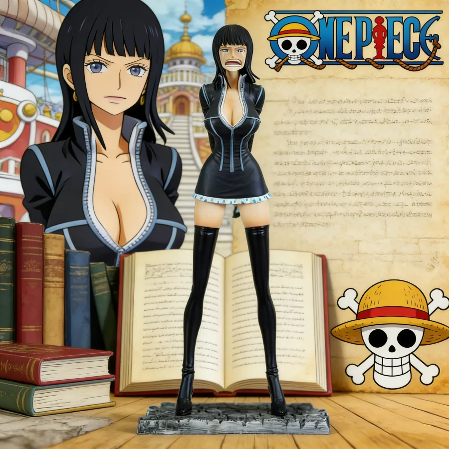 Figura de acción de Anime One Piece Nico Robin, 26cm/10,24 pulgadas, PVC, Isla de la justicia, colección de figuras Robin, modelo, juguete ornamental para regalos