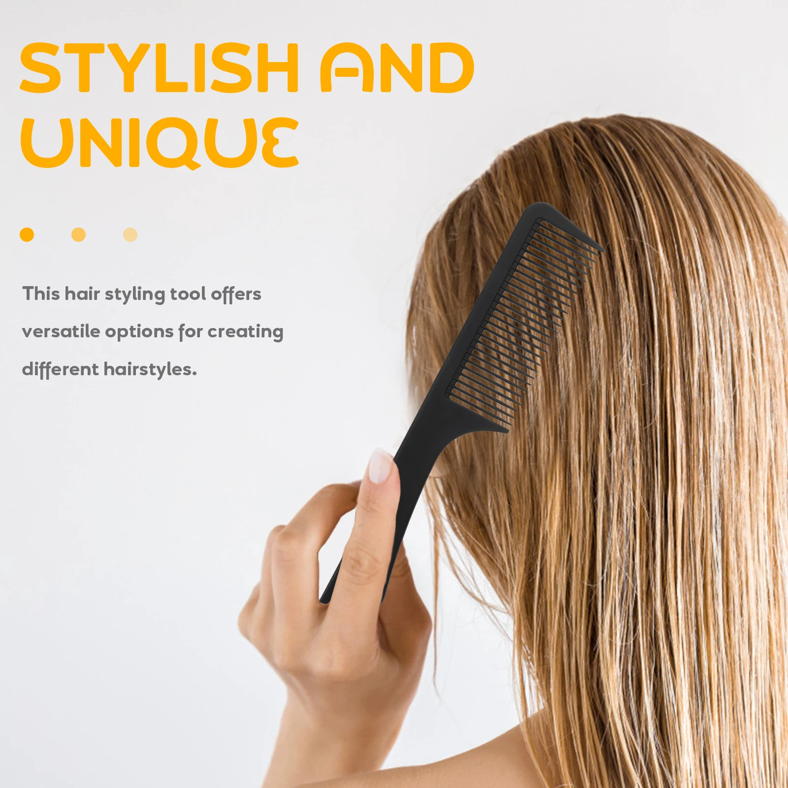 

1Set Hair Styling Comb Set Anti-Static Lightweight Fine Tooth Wide Tooth Tail Comb Hairdressing Salon Detangling