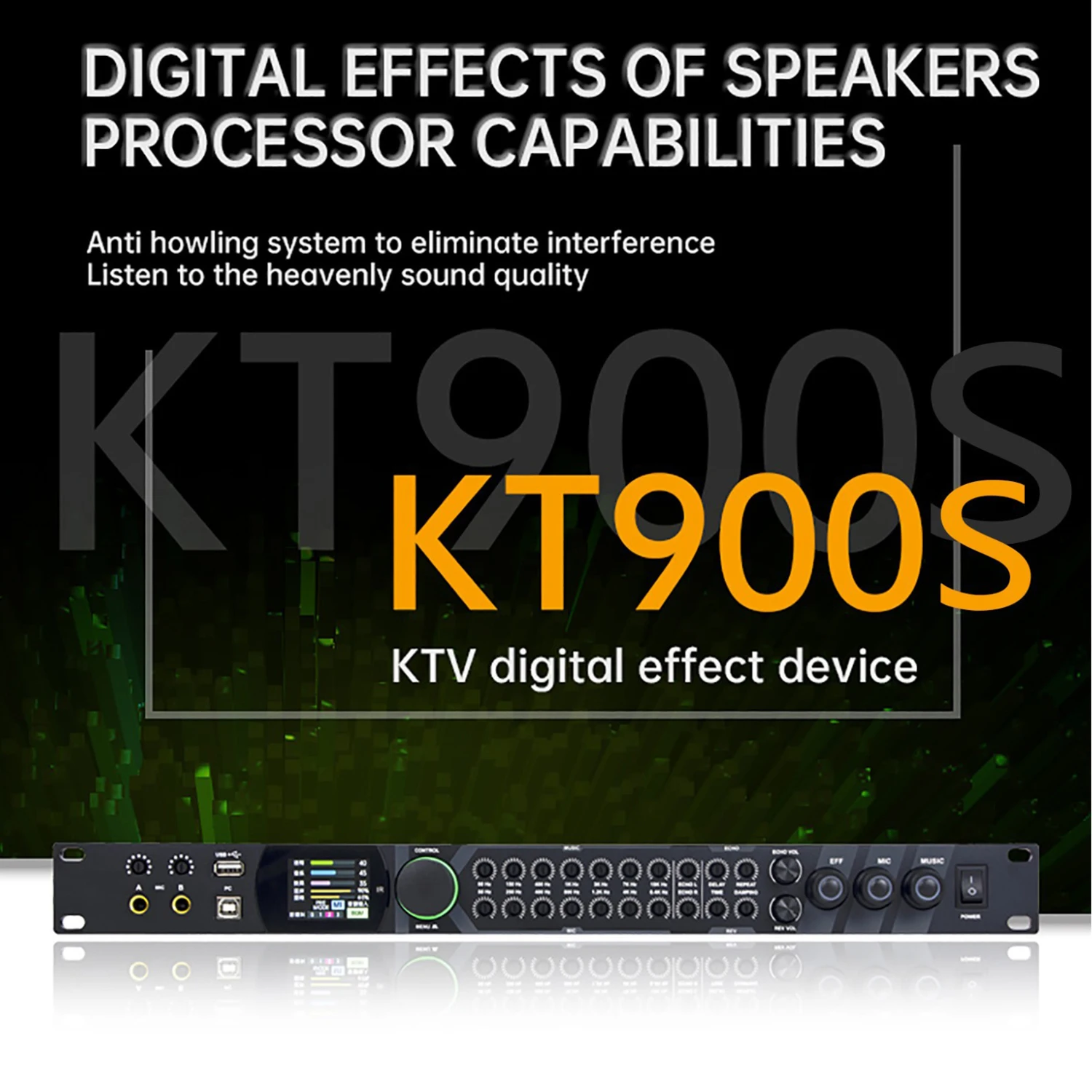 

GAX-KT900S professional digital front-end effect processor microphone reverberator audio microphone amplifier