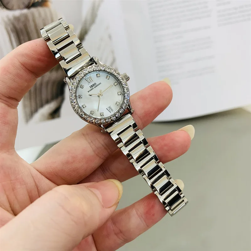 Dimeina Women High Quality Quartz Watch Roman Numerals Dial Orologio Luxury Gold Stainless Steel Clock Ladies Fashion Wristwatch