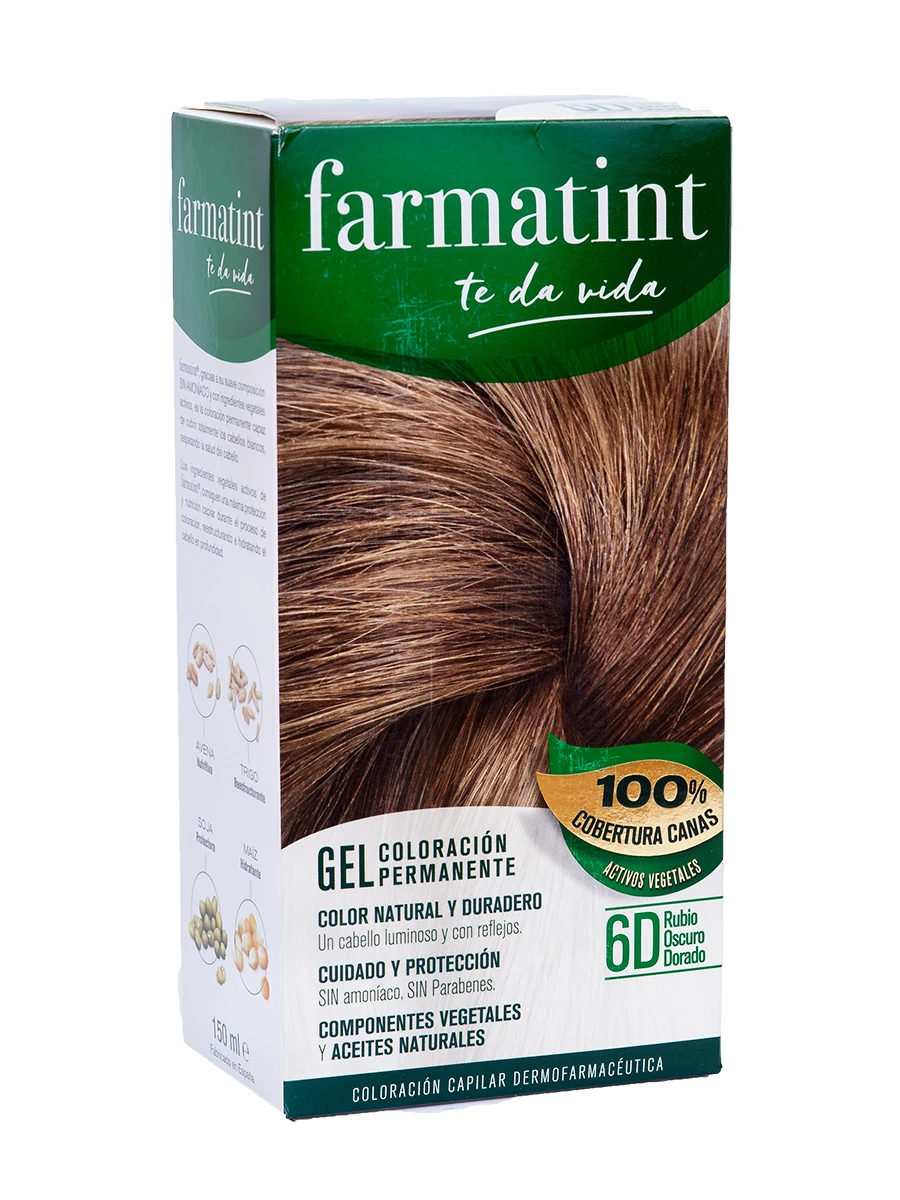 Farmatint 6d dark blonde gold-covers gray hair and takes care of hair