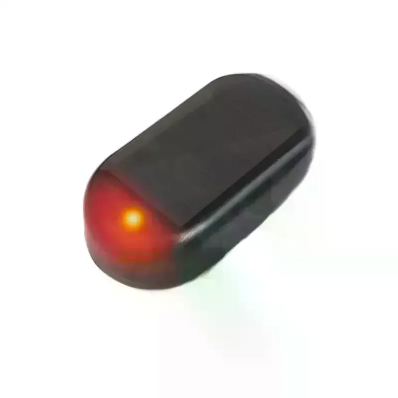 Solar Power Fake Car Alarm LED Warning Light Simulated Anti‑Theft Flashing Lamp Universal Vehicle Interior Security Indicator