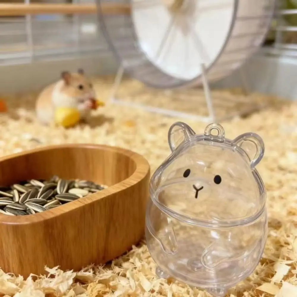 Transparent Acrylic Keychain Cat Hair Storage Capsule Handmade Animal Shaped Hamster Fur Storage Keychain Cute Stylish
