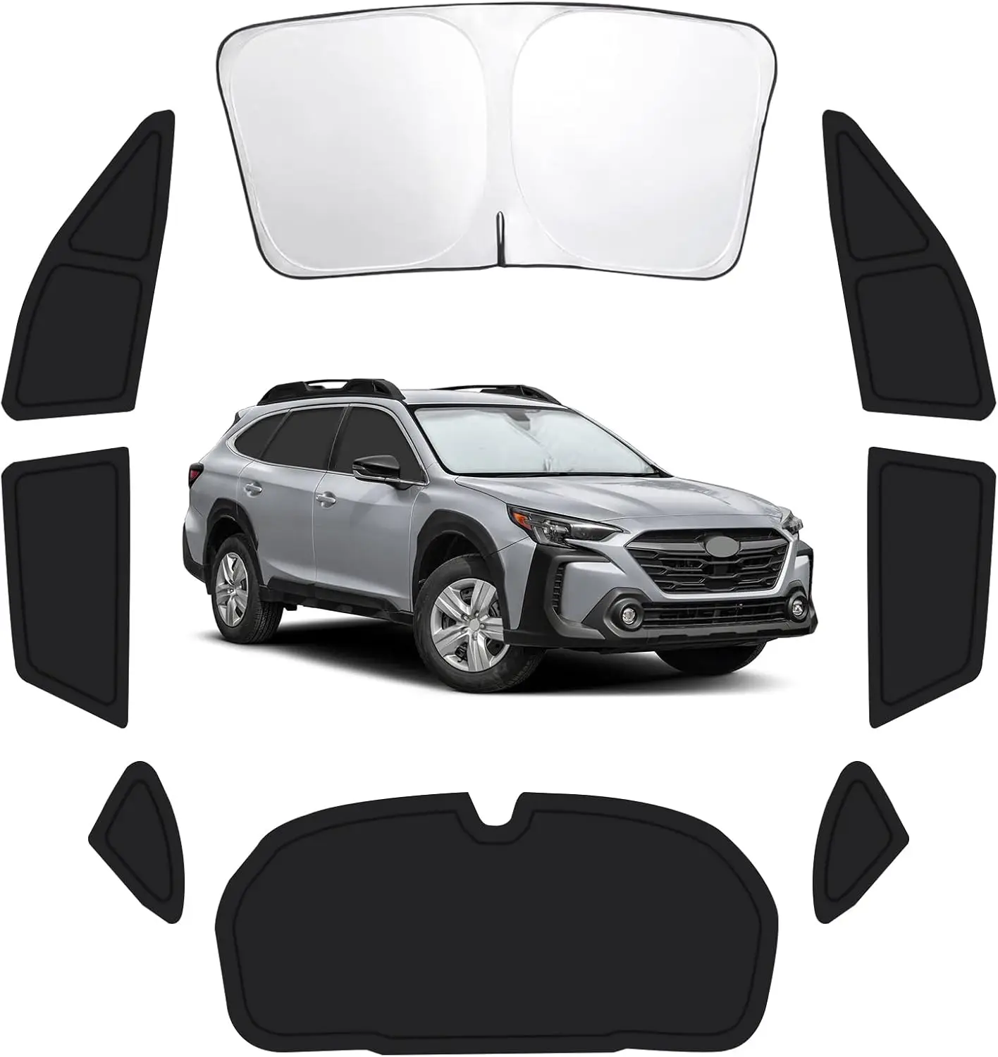 

8-Piece Car Window Shades for Subaru Outback 2020-2025, Full Set Sunshade with UV Blocking and Privacy Protection