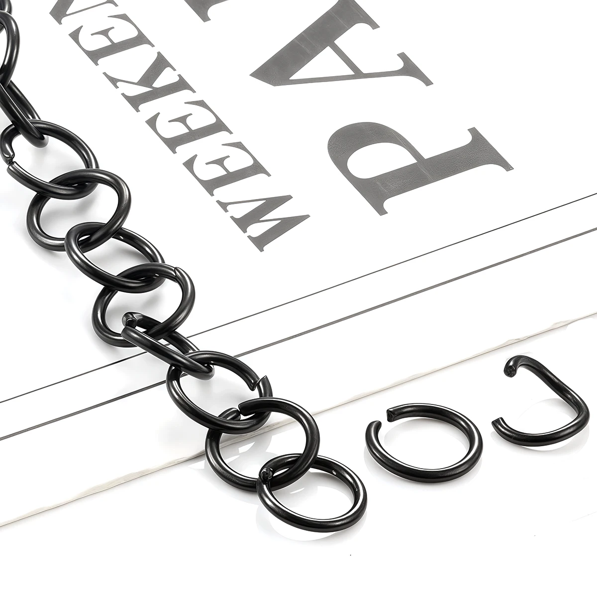 30-50 Stück Bunte Edelstahl-Spaltringe 3-9mm, Offene O-Ringe für Halsketten, Armbänder und Schmuckherstellung – Detail 6