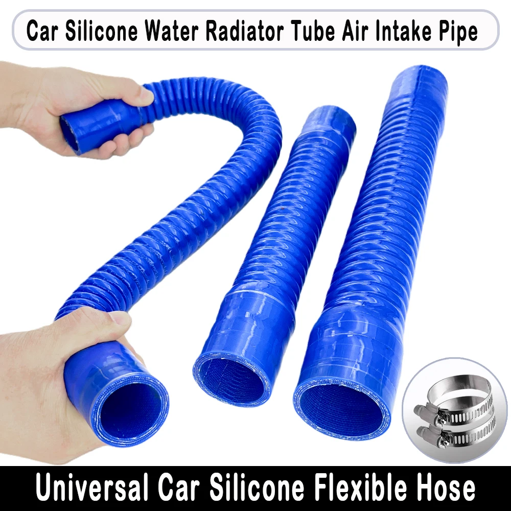 ID 16~75MM Blue Universal Car Silicone Flexible Hose Intercooler Hose Air Intake Pipe Radiator Tube 32 35 38 40 45 50 60 63 70MM