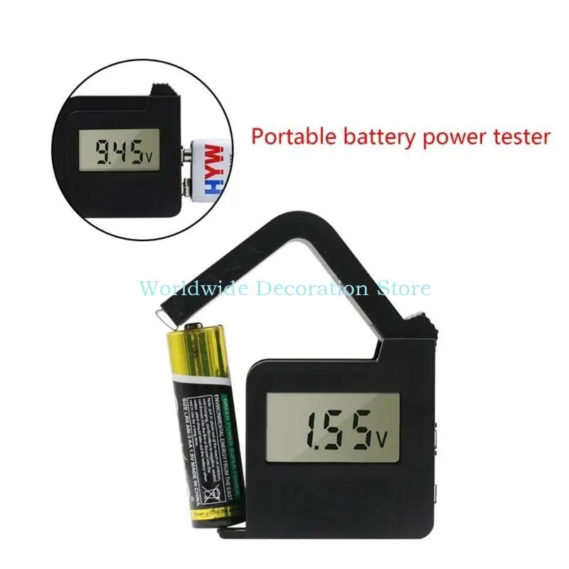 Voltador probador batería Q39B para AA / AAA / C / 9V / 1.5V 18650 16340 10440 Lithim Batter Botell Batteries Monitor