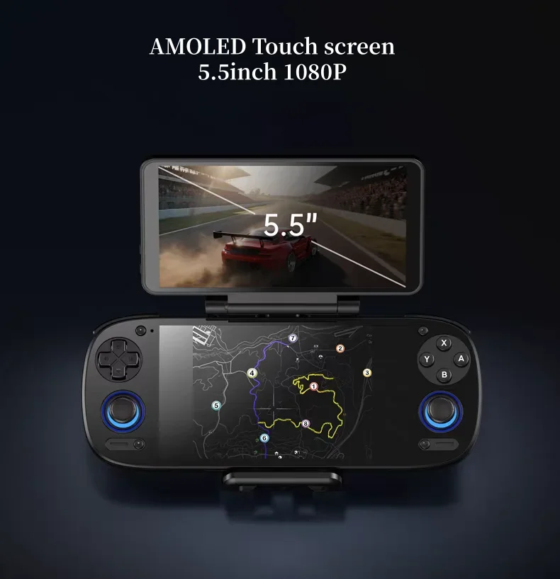 Retroid Pocket 5 Dual Screen Add-on  Back Clip 1080P 5.5 inch OLED Screen For RP5 RPmini V2 RP4 Pro Extended Display Screen