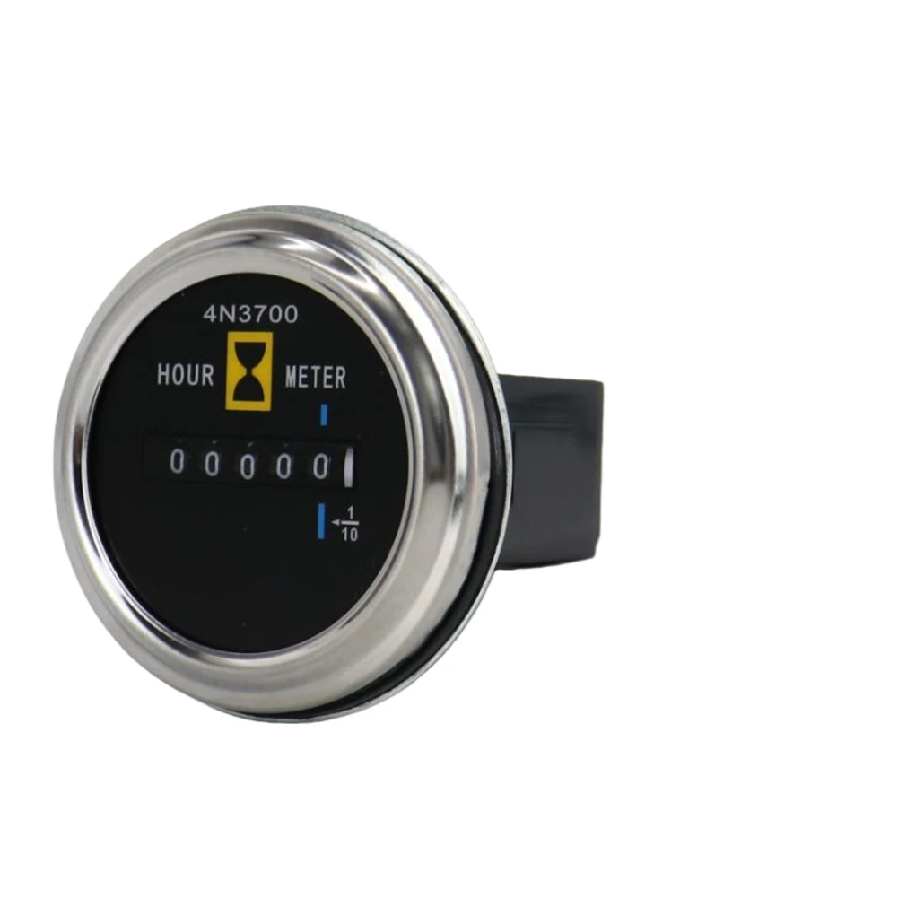 Operating Hours Meter 52MM Timer 4N3700 4N-3700 For Excavator For Loader Iron Glass Car Replacement Interior Parts