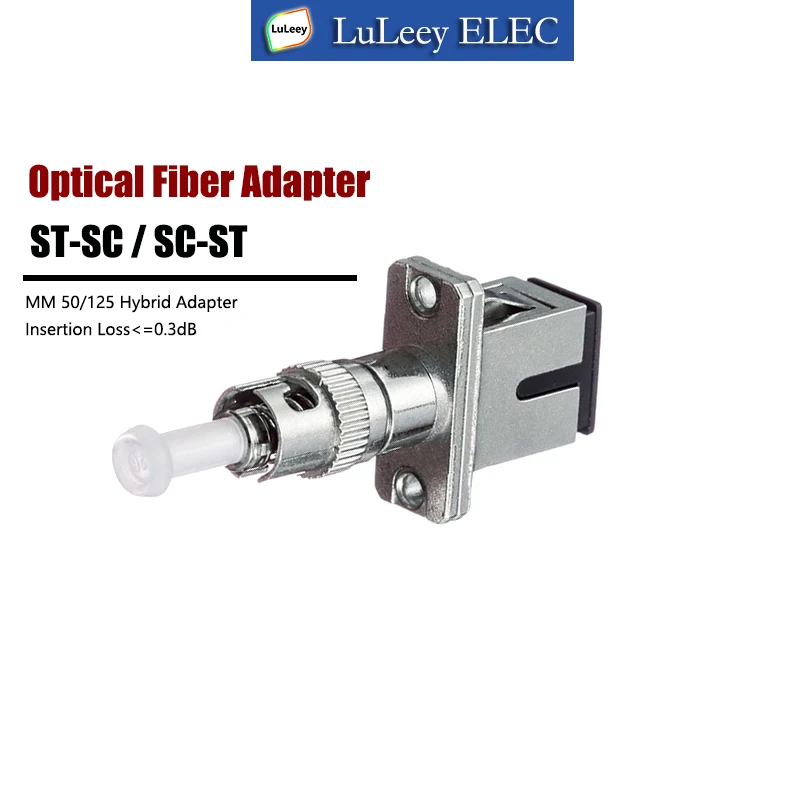 

SC Female ST Male Optical Fiber Adapter ST SC Flange Coupler Adapter Multimode MM50/125 Fiber Optical Tools