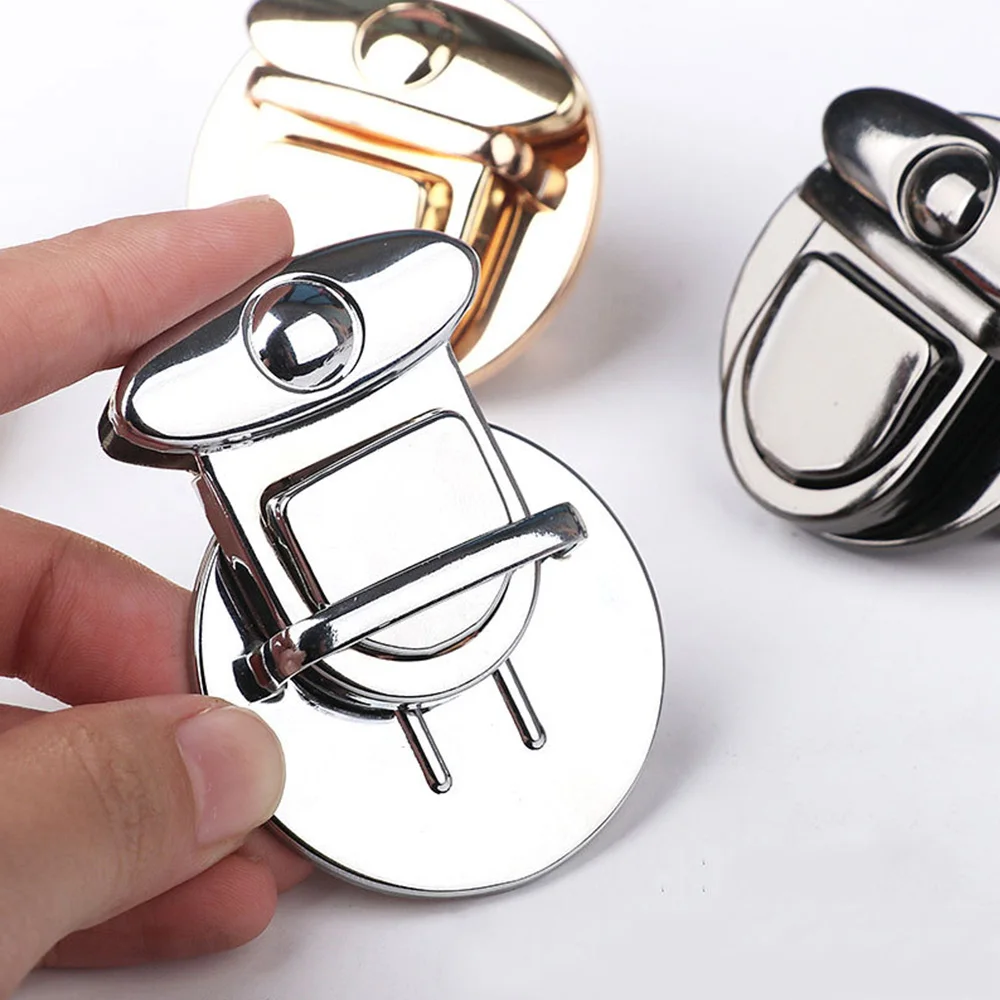 5pcs/set Wallet Buckle Purse Metal Clasp Locks Lock Clasp Catch Purse Thumb Lock Purse Buckle Fasteners for DIY Craft