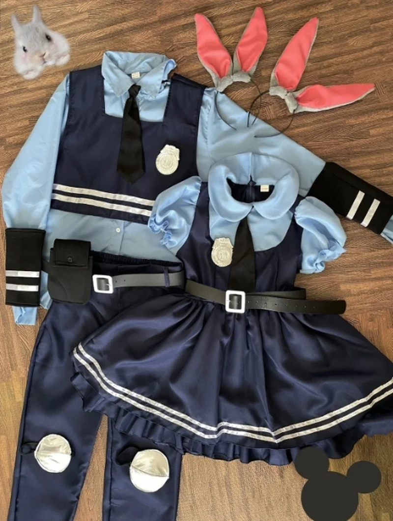 

Adult Rabbit Police Officer Judy Cosplay Costume Pants Uniform Halloween Men'S Clothing Toy Figure Animation Derivative
