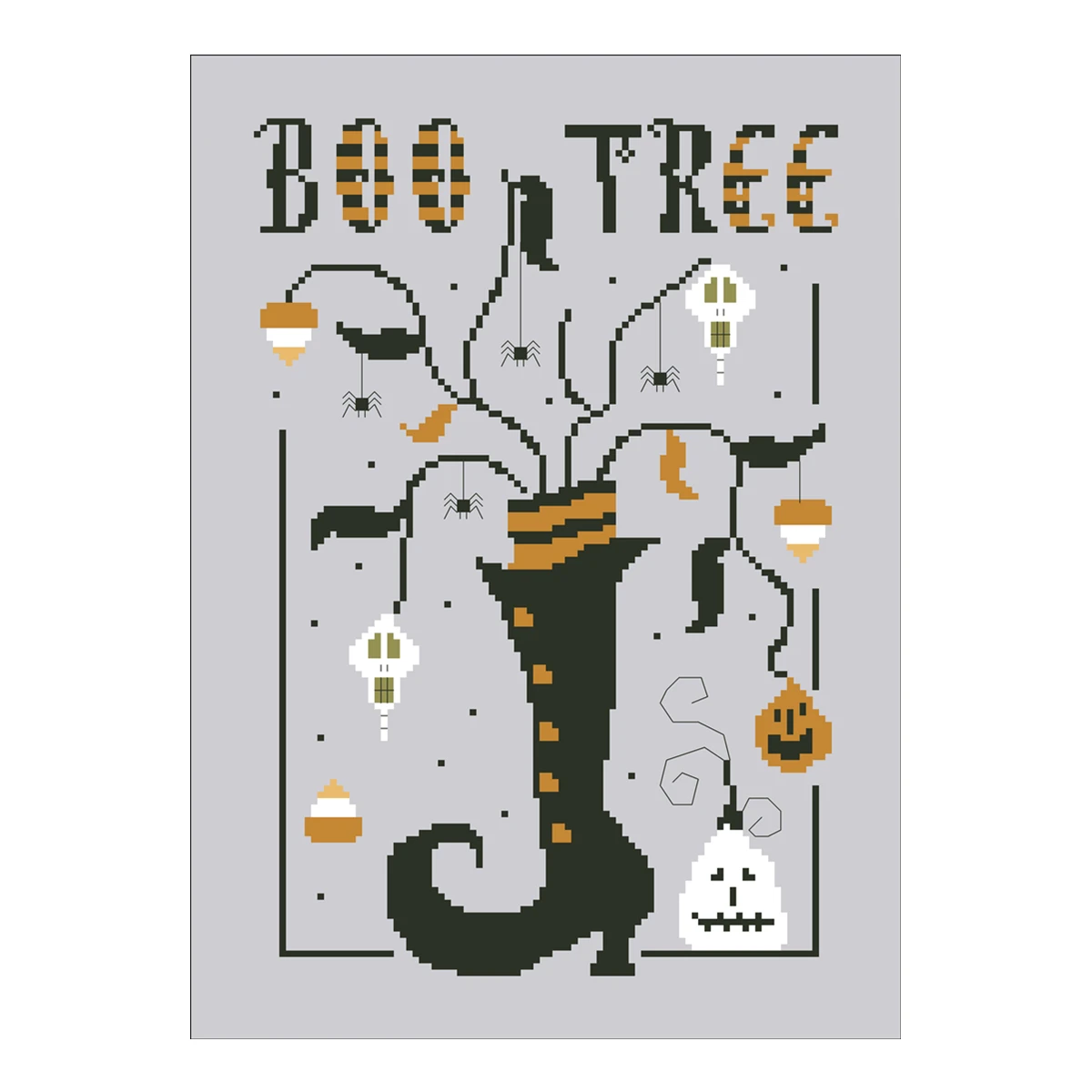 BOO TREE cross stitch kit cartoon 18ct 14ct 11ct silver canvas stitching embroidery DIY