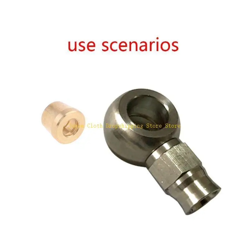 Durable Inserts AN3 Hose End Hose Connector Metal Fitting for Brake System Motorbike Modification Tools 10CD