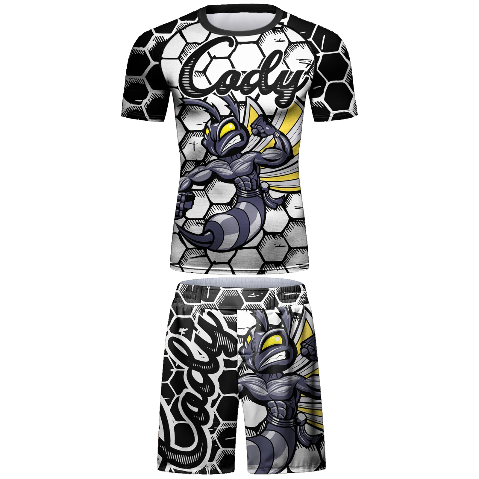 كودي لوندين ملابس رياضية سريعة الجفاف لتبديد الحرارة للرجال لركوب الأمواج والغوص والرياضة مجموعات RashGuard مع واقي من الشمس