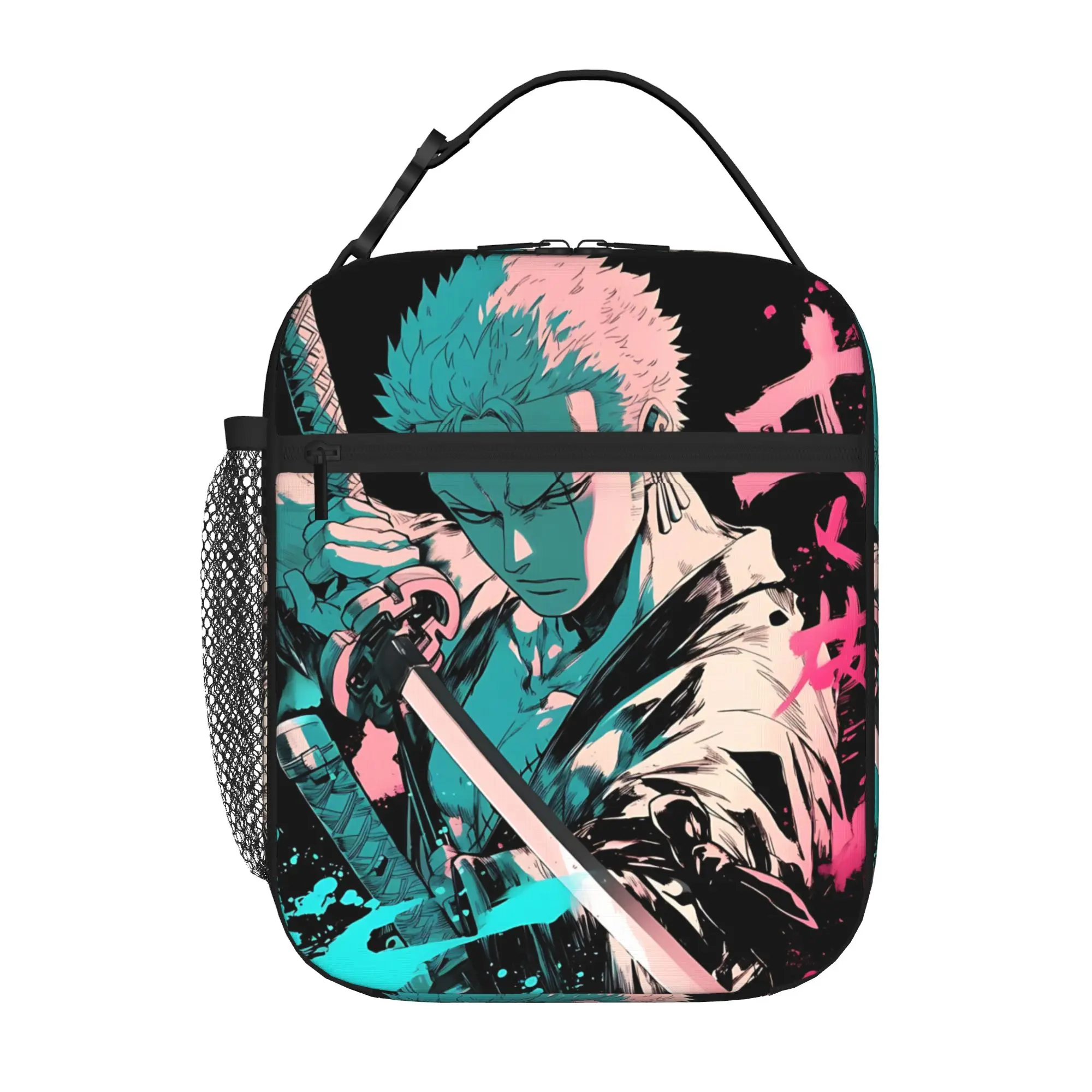 One Piece Anime Zoro Insulated Lunch Bag Meal Pack Rice Bag  bolsa Student Bento Lunch Handbag Insulation