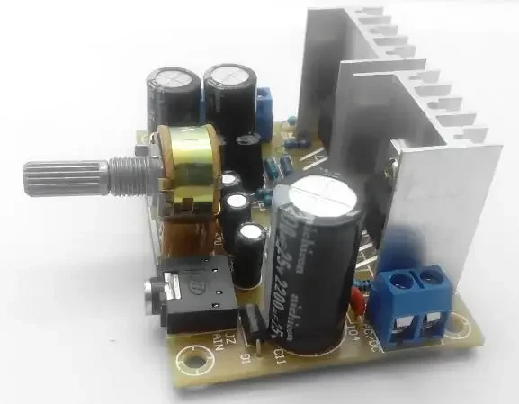 Tda2030 Power Amplifier Board Dual Channel Pure Post Stage Finished Product Power Amplifier AC and DC Power Supply