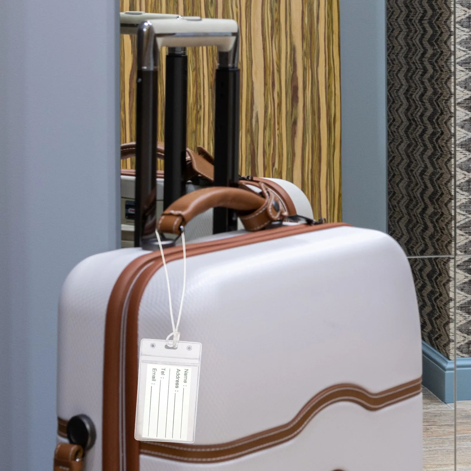 

10Pcs Clear Luggage Tag PVC Holders Strap Travel Bag Sleeve Protector Durable for Suitcase Cruise Luggage Tags