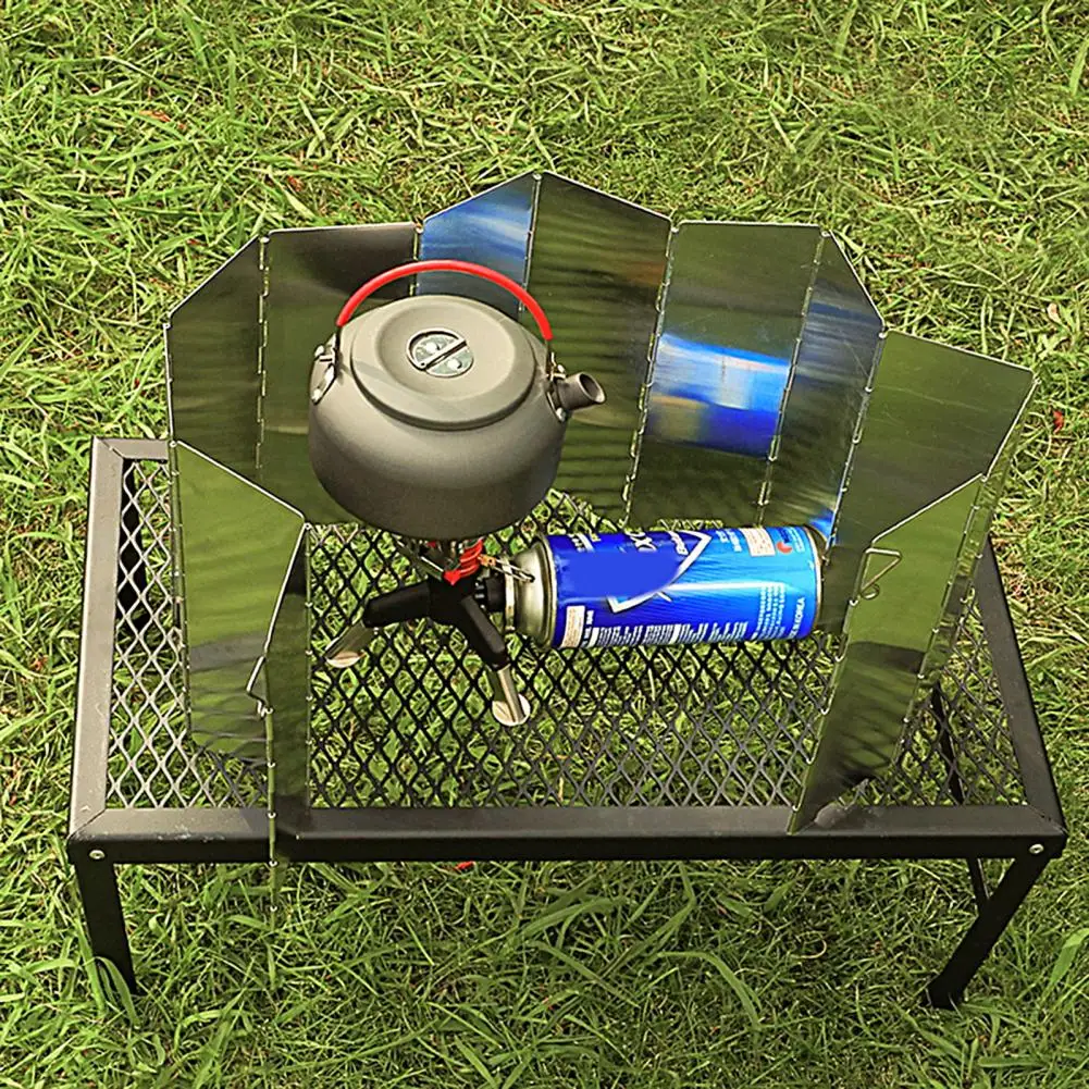 Camping Windshield 1 Set Practical Anti-shedding Outdoor Supplies  High Strength Camping Burner Windshield for Picnic