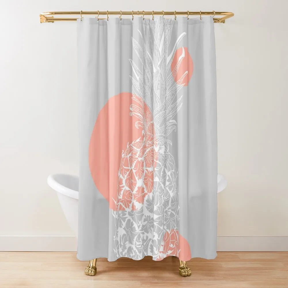 

Pink Pinapple Shower Curtain Anime Bathroom Bathroom Shower Set For Bathrooms Curtain
