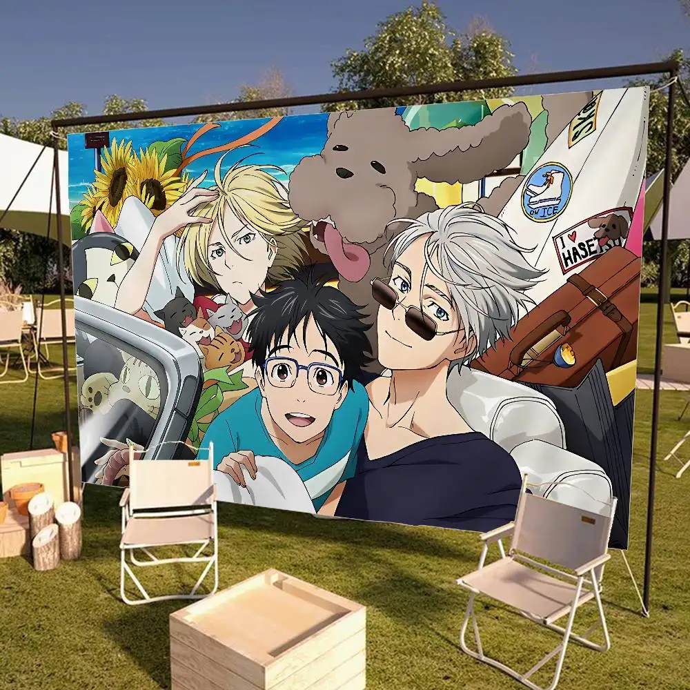 Sports Anime YURI On ICE Retro Flags Multiple Choice Living Studio Booth Interior Decoration Banner