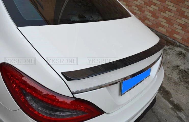 For Mercedes CLS Spoiler Cls Class W218 Carbon Fiber Rear Trunk Spoiler CLS 350 550 500 cls63 spoiler AMG Style Wing 2011 - UP